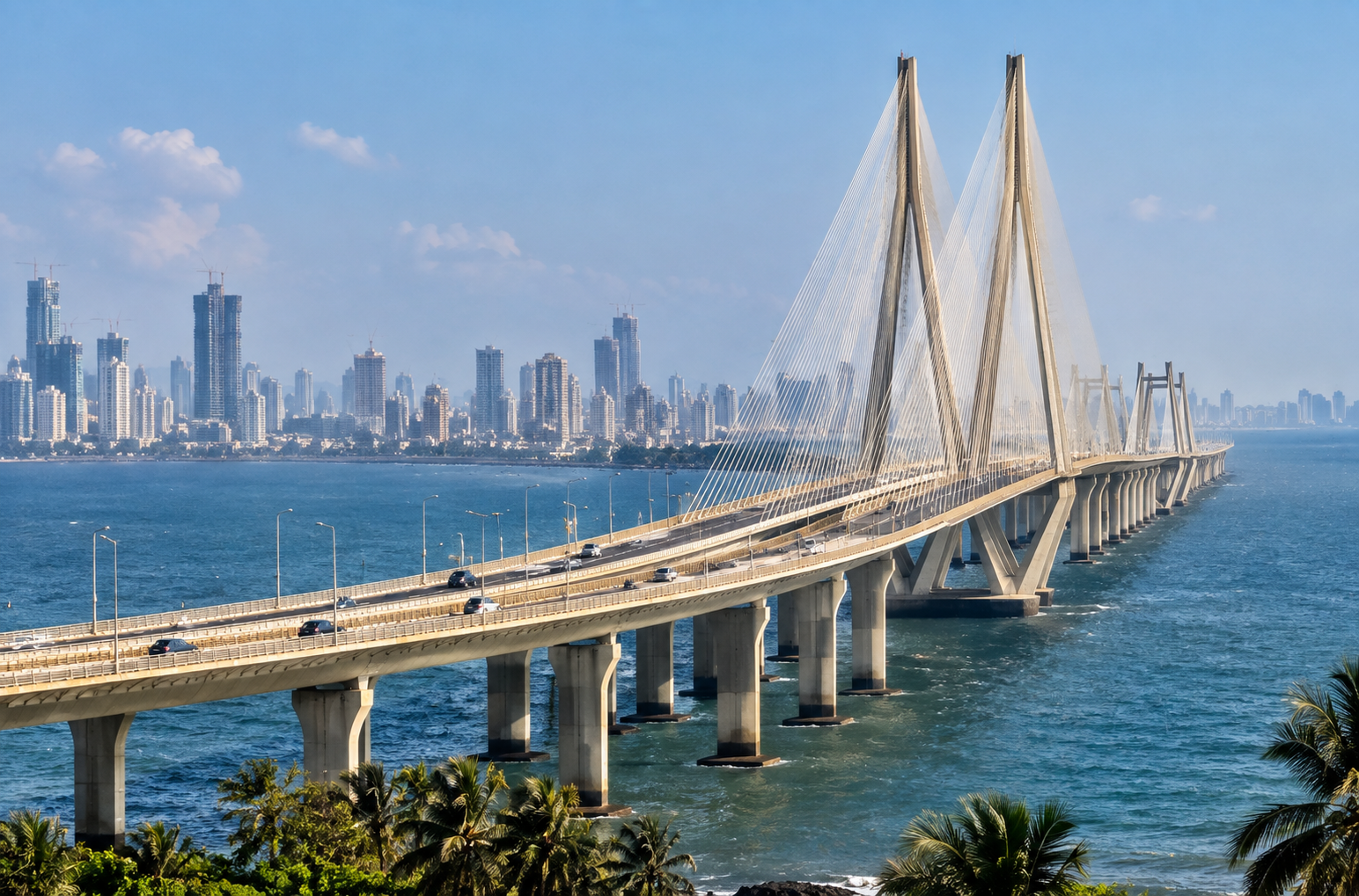 Bandra-Worli Sea Link - Show from Running Bus