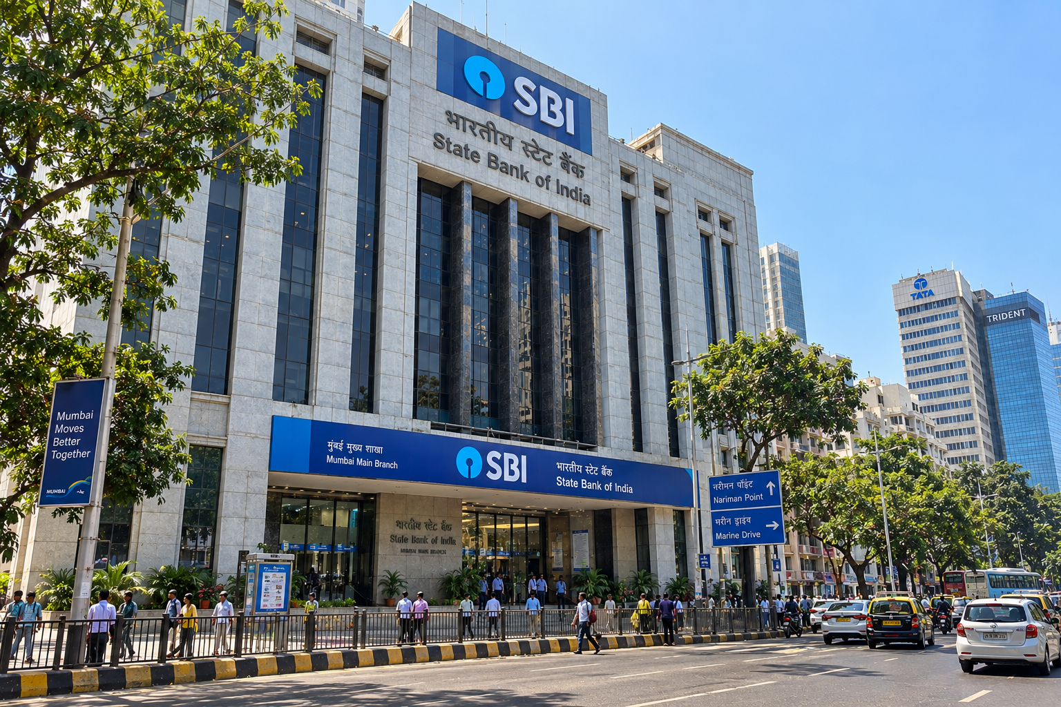State Bank of India - Show from Running Bus