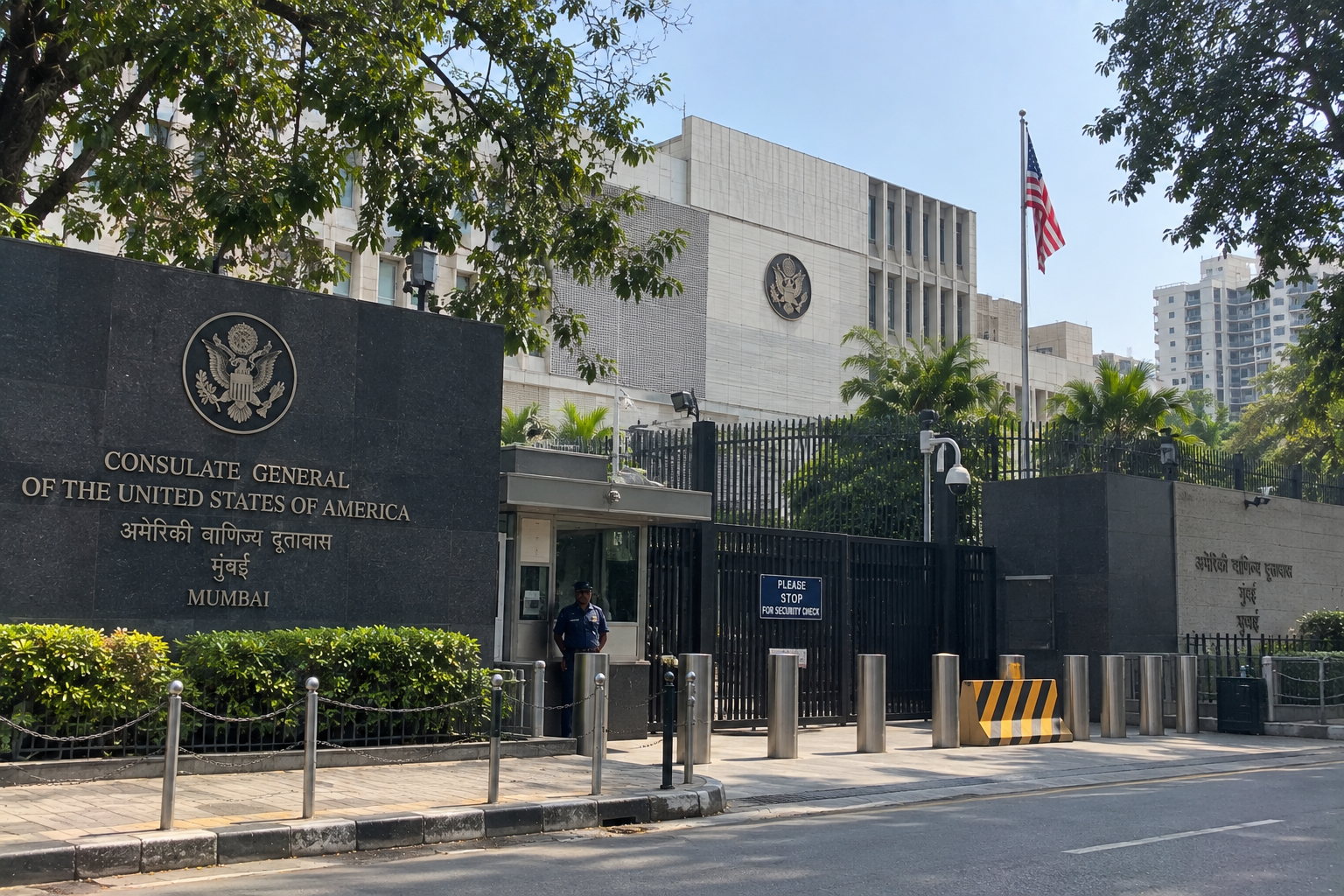 American Embassy - Show from Running Bus